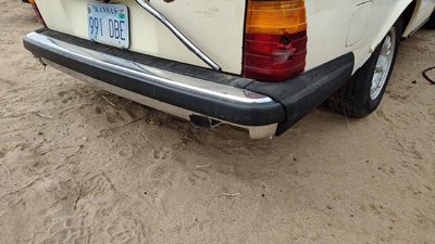 1979-1985 Mercedes 300Td Rear Bumper Cover Assembly Oem Back White 1238805271