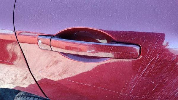 2008 Nissan Rogue Passenger Right Rear Outside Door Handle Back A33 Venom Red — photo 2
