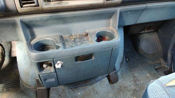 1990-1995 Gmc Safari Center Console Glove Box Assembly Door With Latch Oem Blue — photo 4
