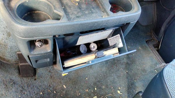 1990-1995 Gmc Safari Center Console Glove Box Assembly Door With Latch Oem Blue — photo 7