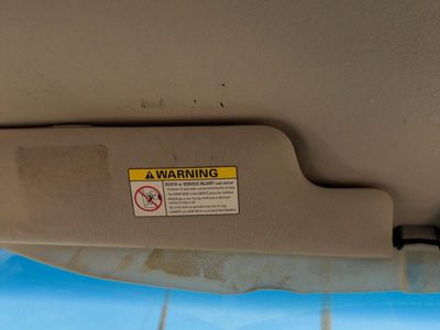1997-2003 Ford F150 Driver Left Sun Visor OEM Light Graphite F2