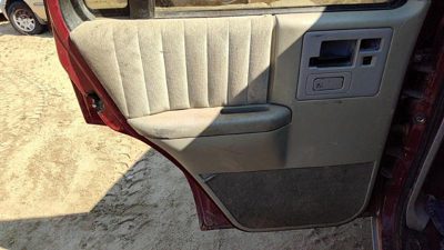 91-94 S10 Blazer Driver Left Rear Inside Door Trim Panel With Switches Back Gray