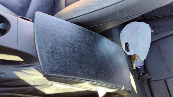 2004 BMW X3 Front Console Center Lid Only OEM Arm Rest Fold Down Gray — photo 2