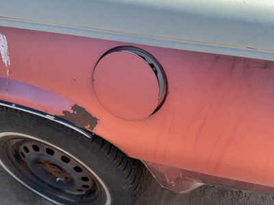 85-90 Buick Park Ave Fuel Tank Door With Hinge Gas Lid Oem Filler Red