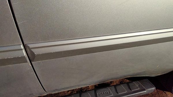 2009 Honda Pilot Driver Left Rear Moulding From Door Back Trim Strip Silver Si — photo 4
