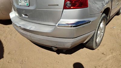 2004-2008 Chrysler Pacifica Rear Bumper Cover Assembly Oem Back Silver Ps2