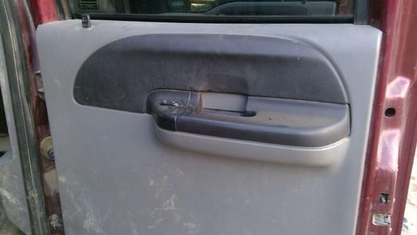 05-07 F350 Super Duty Passenger Right Rear Inside Door Trim Panel Only Back Gray — photo 3