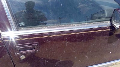 93 Cadillac Fleetwood Passenger Right Front Moulding From Door Trim Upper Chrome
