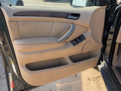 00-06 Bmw X5 Driver Left Front Door Trim Panel With Master Switch E53 Beige Lchc