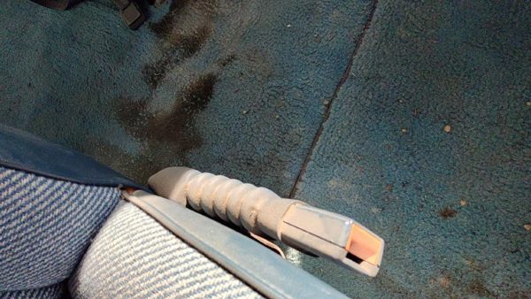 1992-1996 Gmc Van 3500 Passenger Right Front Seat Belt Buckle Receiver Oem Blue — photo 2