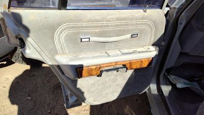 1983-1987 Grand Marquis Driver Left Rear Door Trim Panel With Switches Back Gray