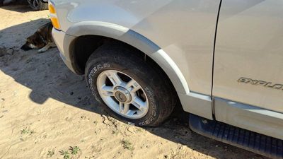 02 Ford Explorer Driver Left Front Wheel Flare Moulding Oem Fender Silver Ts
