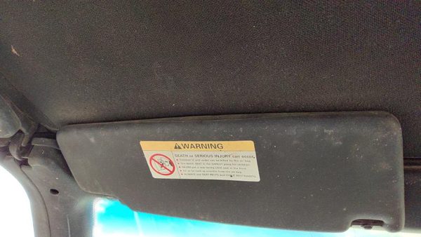 2000-2011 Vw Cabrio Convertible Driver Left Sun Visor Oem Black — photo 2