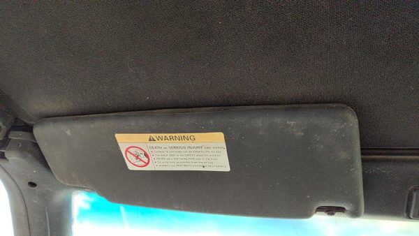 2000-2011 Vw Cabrio Convertible Driver Left Sun Visor Oem Black — photo 1