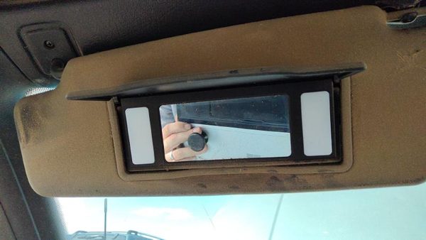 2000-2011 Vw Cabrio Convertible Driver Left Sun Visor Oem Black — photo 5
