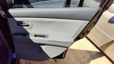 07-09 Sentra Passenger Right Rear Door Trim Panel With Switches Back Black W