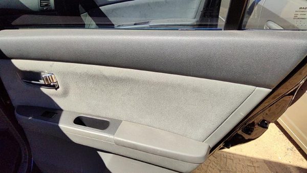 07-09 Sentra Passenger Right Rear Door Trim Panel With Switches Back Black W — photo 3