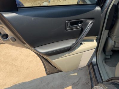 03-04 Fx45 Driver Left Rear Door Trim Panel With Switches Back Willow/Black S