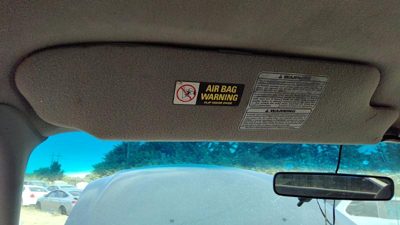 1997-2003 Ford F150 Driver Left Sun Visor Oem Gray
