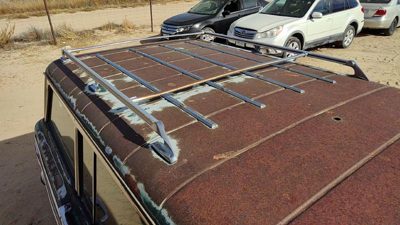 84 Jeep Grand Wagoneer Complete Luggage Rack Assembly Roof Rails With Cross Bars