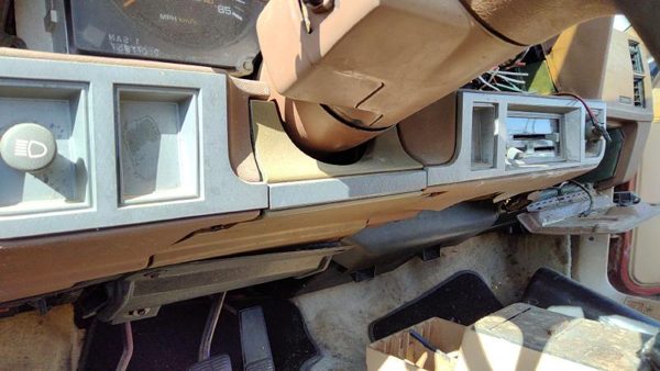 1985-1988 Pontiac Sunbird Lower Dash Under Column Knee Bolster Trim Panel Tan — photo 3