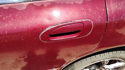 1994-1995 Honda Accord Driver Left Front Outside Door Handle Oem Red