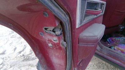 86-91 Olds Eighty Eight Driver Left Rear Door Latch With Rods/Cables Oem Back
