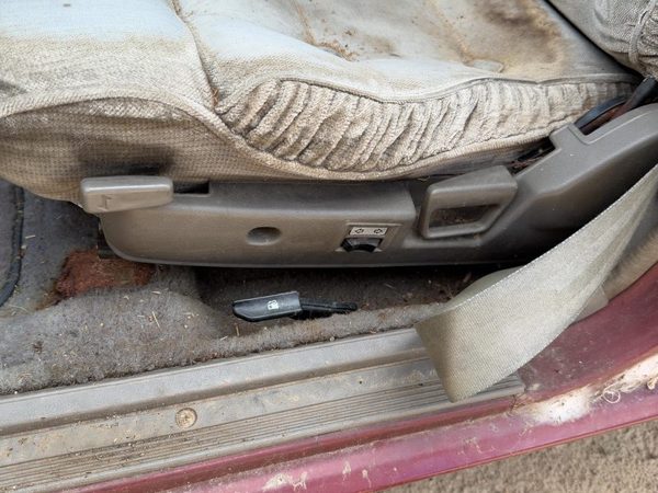 85-88 Nissan Maxima Driver Left Side Power Seat Switch With Trim Panel Oem Gray — photo 3