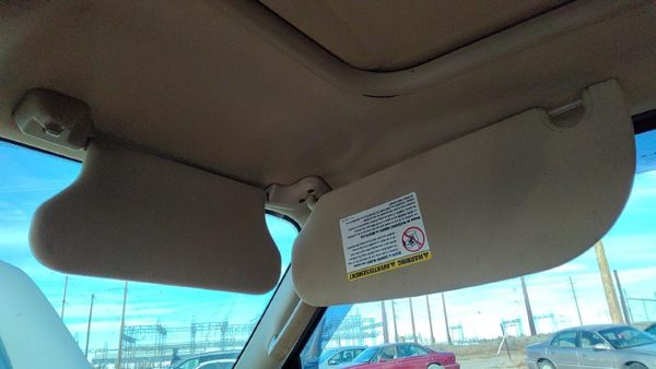 2007-2008 Lincoln Navigator Passenger Right Sun Visor Oem Tan 7L2z7804104aa — photo 5