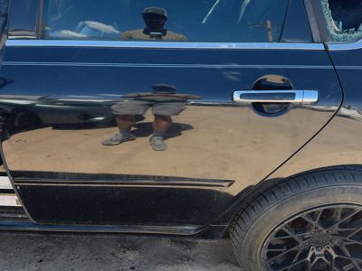 2007 INFINITI M35 Rear Door LH Black Obsidian KH3