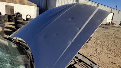 2003 Lincoln Town Car Hood Silver Hail