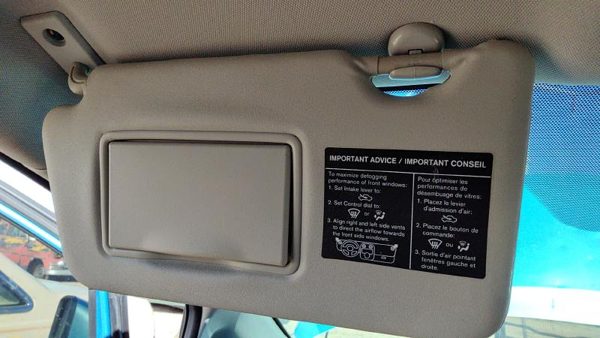 2014-2015 Nissan Versa Note Driver Left Sun Visor Oem Charcoal G 964013Wc1a — photo 5