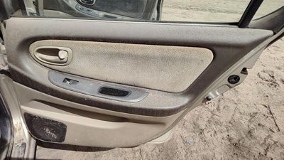 00-01 Nissan Maxima Passenger Right Rear Door Trim Panel With Switches Back Tan
