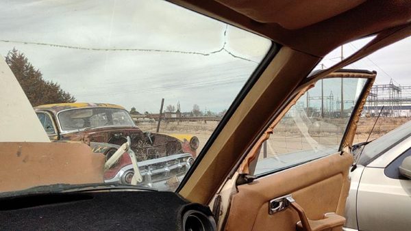 79-85 Mercedes 300Td Passenger Right A Pillar Trim Windshield Post Panel Brown — photo 3