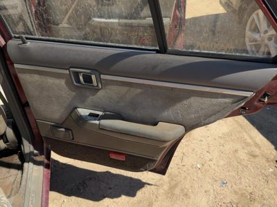 85-88 Nissan Maxima Passenger Right Rear Door Trim Panel With Switches Back Gray