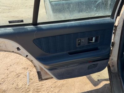 92-95 Olds Eighty Eight Driver Left Rear Door Trim Panel With Switches Back Blue