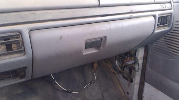 95-97 Ford F450 Glove Box Assembly Complete Door With Latch Oem Gray — photo 2