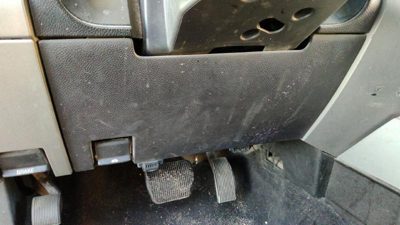 07-14 Expedition Lower Dash Under Column Knee Bolster Trim Panel 1W Black/Camel