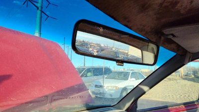 1995-1997 Nissan Hardbody Inside Rear View Mirror Oem Windshield Mounted