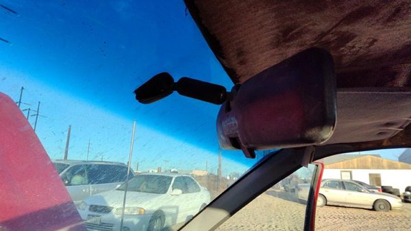 1995-1997 Nissan Hardbody Inside Rear View Mirror Oem Windshield Mounted — photo 2