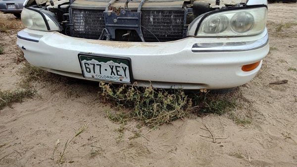 1997-05 Buick Park Ave Front Bumper Cover Assembly Oem White 78u Crack 25651624 — photo 1