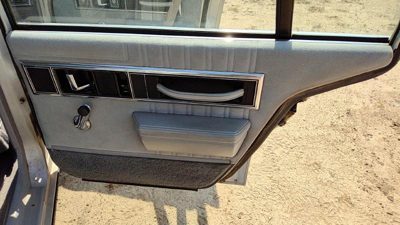 1990-1991 Olds 88 Passenger Right Rear Door Trim Panel Back Gray