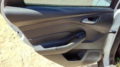 12-14 Focus Ford Driver Left Rear Door Trim Panel With Switches Back Black Ew