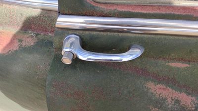 53-54 Chevy Bel Air 150 Sedan Passenger Right Rear Outside Door Handle Oem Back