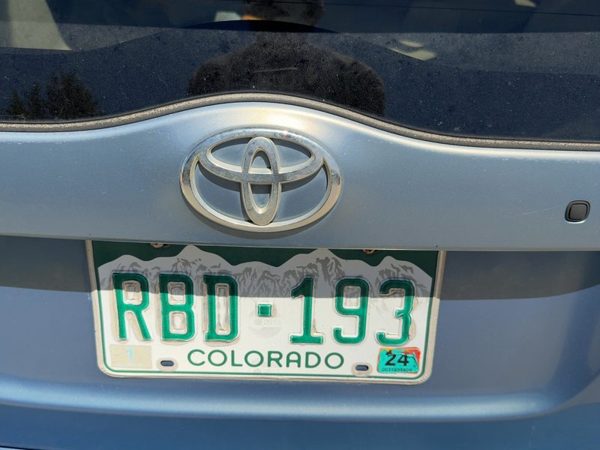 05 Toyota Prius License Plate Trim Surround Panel Oem Tail Trunk Finish Blue 8S2 — photo 5