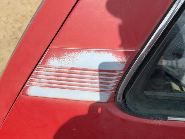 1987-1988 Toyota FX Passenger Right Rear Moulding on Quarter Panel OEM Red — photo 1