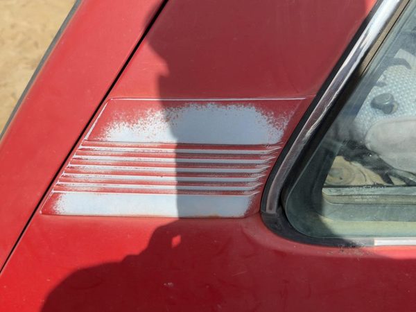 1987-1988 Toyota FX Passenger Right Rear Moulding on Quarter Panel OEM Red — photo 5