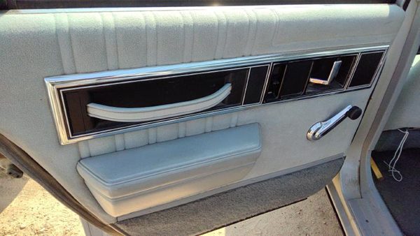 89-91 Olds 88 Driver Left Rear Door Trim Panel Back Gray — photo 4