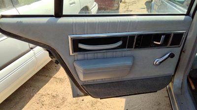 89-91 Olds 88 Driver Left Rear Door Trim Panel Back Gray