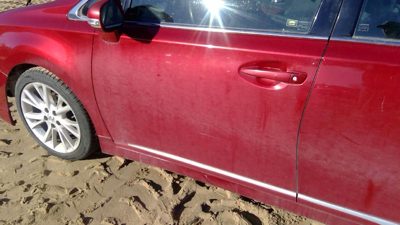2010 Lexus HS250h Front Door Shell LH Red 3R1